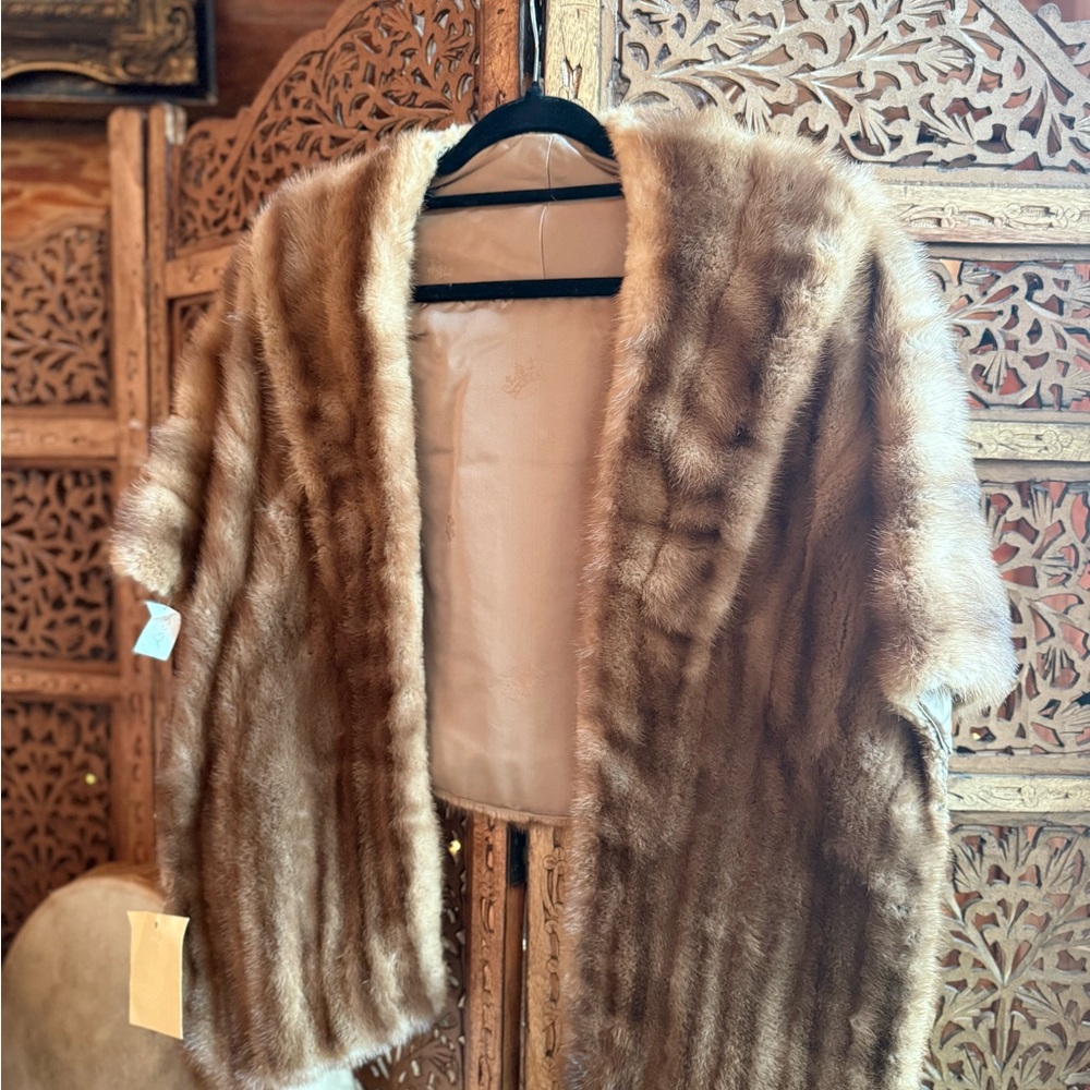 Vintage Royal Crown, Soft Sable Fur Stole/Shawl